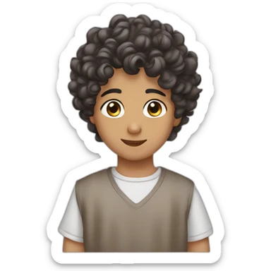 arabic boy with curly in love with hijabi arabic sticker