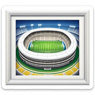 Emoji of afootball stadium sticker