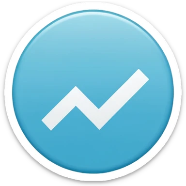 A small solid cyan-blue circle with a centered bright white check mark, clean and minimal, symbolizing trust and distinction. sticker