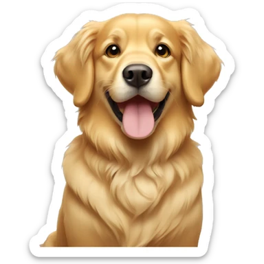 Cute golden retriever  sticker