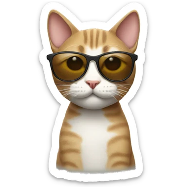 Cat with sunglasses sticker