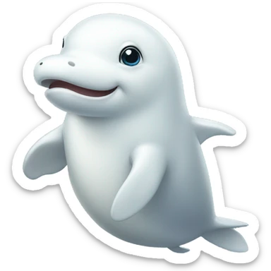 beluga whale hero sticker