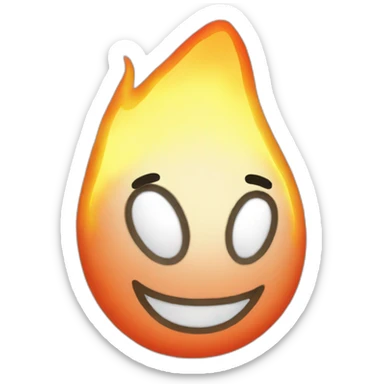 firey from bfdi sticker