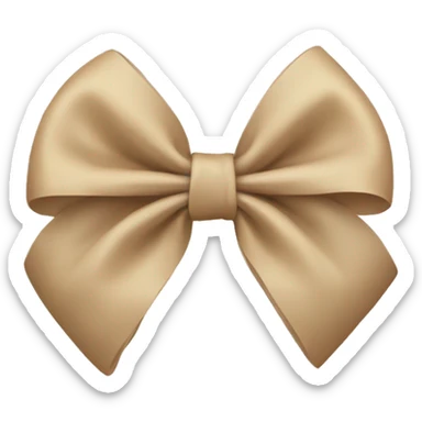 Beige bow sticker