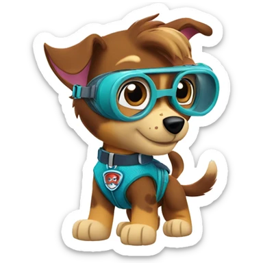 Paw patrol skye with goggles  sticker