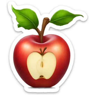 thorned red apple sticker