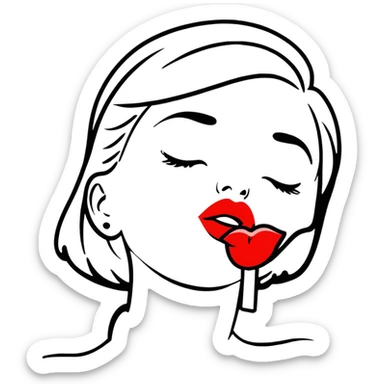 glamorous lips blowing a kiss sticker