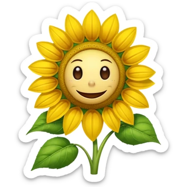An exact  picture of the sunflower from Plants vs. Zombies sticker