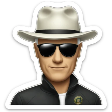Whitey Bulger, boston mob, hat, sunglasses sticker