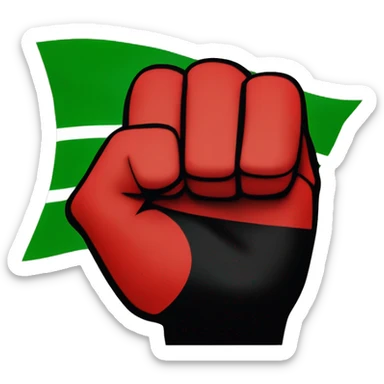 Black Power Fist and Red and Black and Green Flag  - Juneteenth - Freedom is NOT free ! sticker