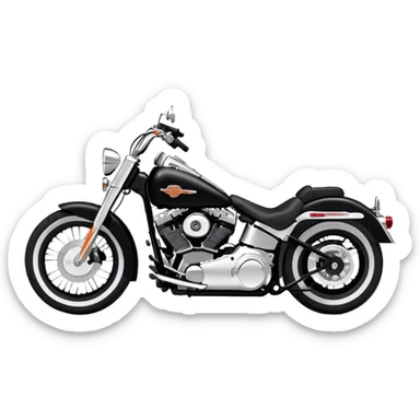 Harley-Davidson Cruiser - Harley-Davidson Softail (Model Year: 2021) (Iconic colour: Black) sticker