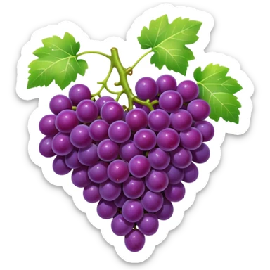 grape themed heart sticker