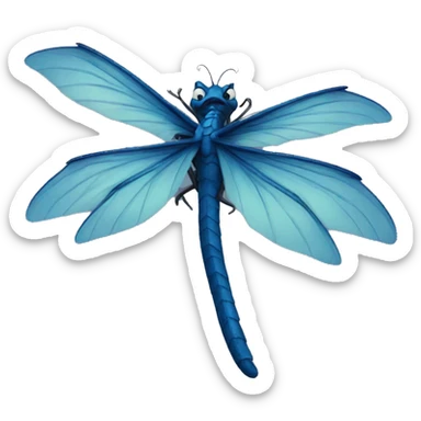 a dark blue dragon flies sticker