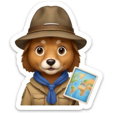 explorer dog sticker
