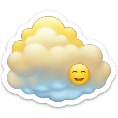 Cloudy and sunny  with sticker