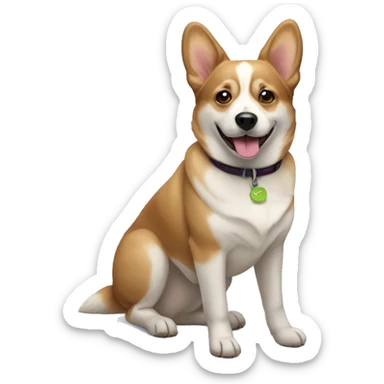 Corgi lab and husky mix dog sticker
