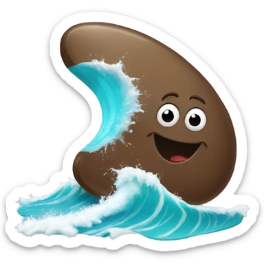 Poop that is surfing sticker
