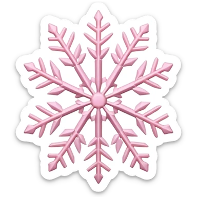 pastel pink snowflake  sticker