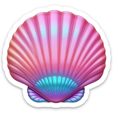pink oceano shell sticker