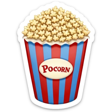 stadium popcorn in blue (#00A3E0) and red (#F9423A) sticker
