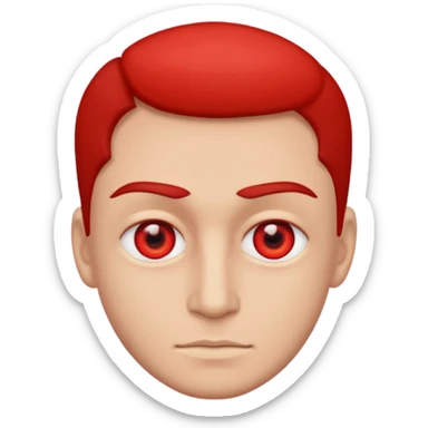 Man with red eyes from marijuana, simple. No leaves or flowers sticker