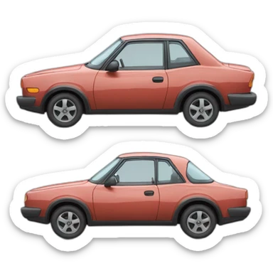 Une voiture qui sourit sticker