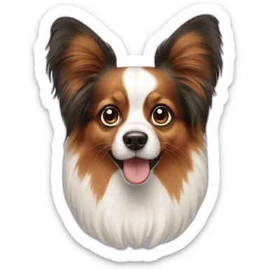 papillon dog sticker