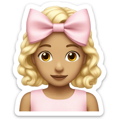 Light pink bows sticker