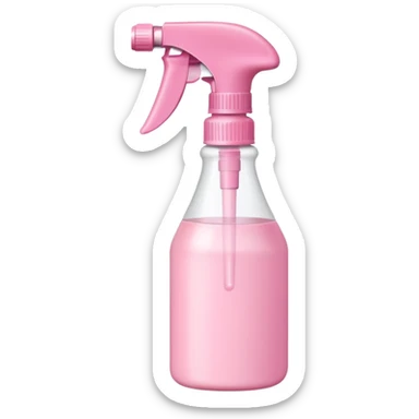 light pink spray bottle for hair or cleaning sticker