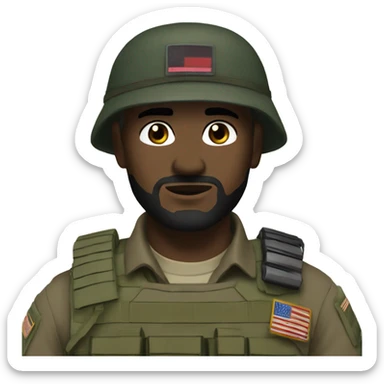 Neil from tenet in army custom and gun  sticker