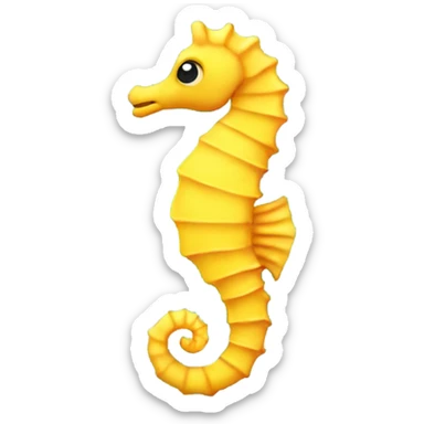 a yellow seahorse sticker