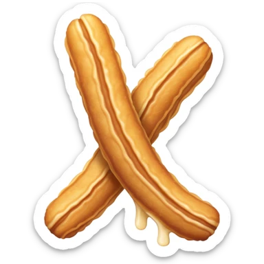 Simple churro street snack with soft tones sticker