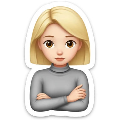 girl with arm crossed around her neck sticker