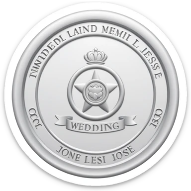 the wedding license sticker
