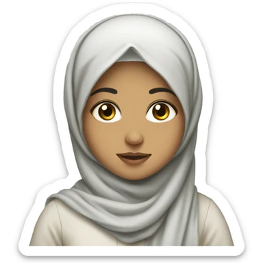 Muslim Pakistani girl with pretty hijab sticker