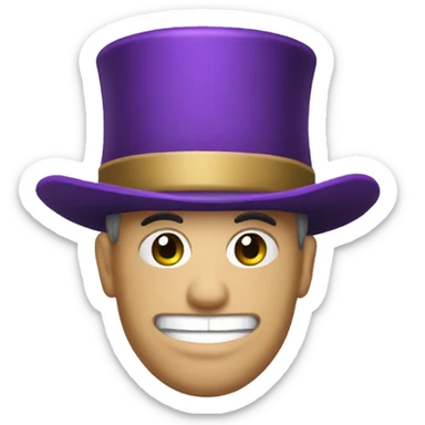 purple cylinder hat sticker