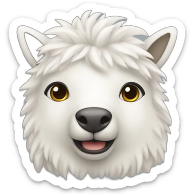 White alpaga body sticker