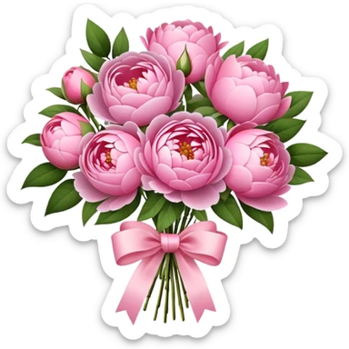 Pink flower bouquet  sticker