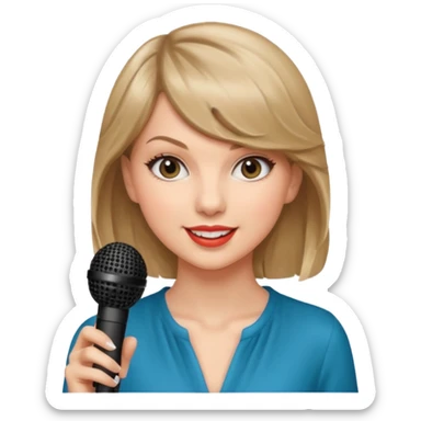 taylor swift with mic sticker