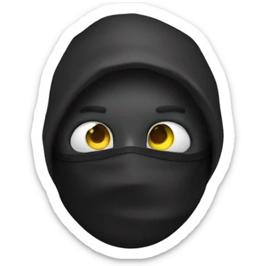 thief with a bag of money and a mask over his eyes sticker