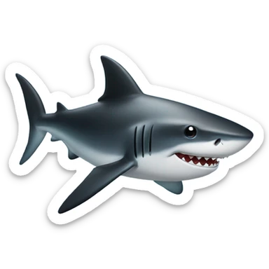 shark with tophat sticker