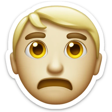 Yellow emoji with judgmental stare sticker