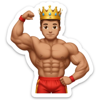 muscle arm emoji body builder king emoji GIF sticker