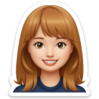 Debby Ryan with straight bangs sticker