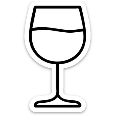wine glass sticker