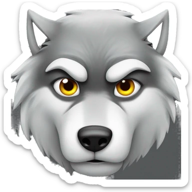 Angry wolf sticker
