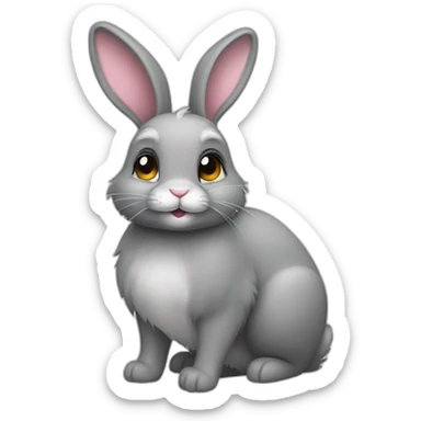 Gry bunny sticker