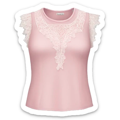  pink top with lace sticker