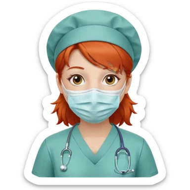 infirmière rousse sticker