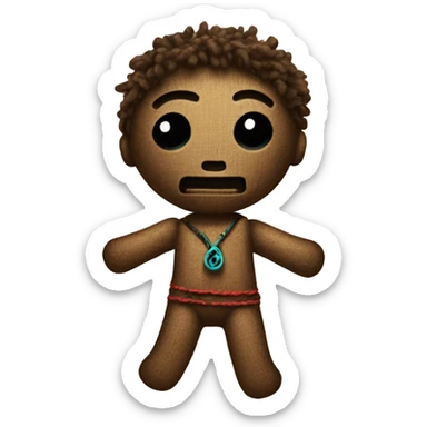 Voodoo doll sticker